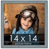 PosterPalooza | Square Textured Blue Picture Frame - UV Acrylic, Foam Board Backing, Hanging Hardware - 2 of 4