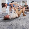 Kumasinova Stain-Resistant Area Rug, Non-Shedding Door Mat,Kid & Pet-Friendly, Silver Abstract Area Rug for Living Room, Latex-Free Cotton Backing - 2 of 4