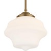 Possini Euro Design Soft Gold Mini Pendant Light 11" Wide Modern Schoolhouse Opal Glass Shade for Dining Living Room House Island - 3 of 4