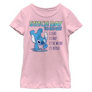 Girl's Lilo & Stitch To Do List T-Shirt - 1 of 4