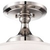 Minka Lavery Minka Schoolhouse Style 17 1/4" Nickel and White Glass Ceiling Light - 2 of 3
