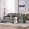 Vynxaria Oversize 2-Seater Loveseat Couch Solid Wood Frame, Comfortable Cushions, Easy Assembly, Timeless Style - 3 of 4