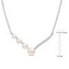 EVERLY JEWELRY  |   Sterling Silver 1/3 CT TGW Created White Sapphire & Cultured Freshwater  Pearl Pendant With Chain - 2 of 3