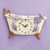 Collections Etc Lavender Bathtub Decorative Wall Clock 13 X 2 X 9 Purple - 2 of 2