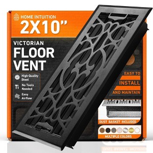 Victorian Floor Register Vent with Mesh Cover Trap - 1 of 4