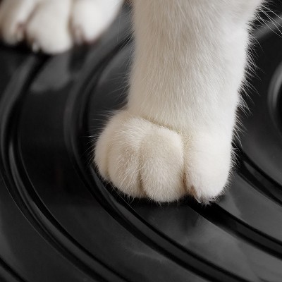 White and Black Top Entry Cat Litter Box with Scoop