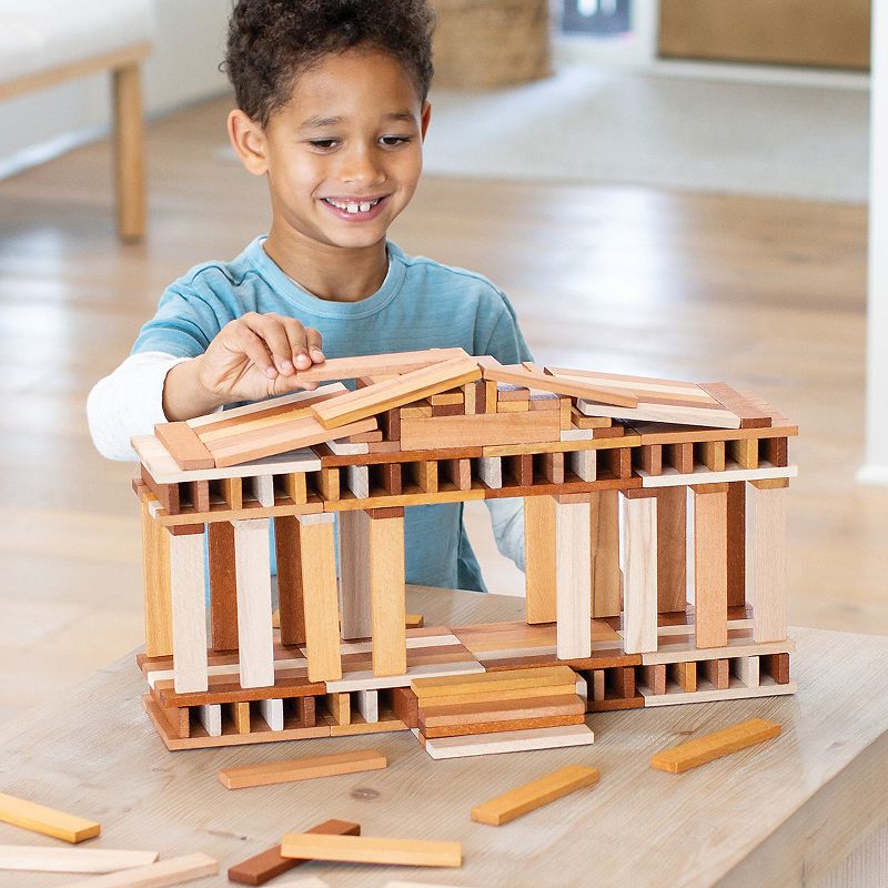 MindWare KEVA Design Woods — Free-Form 3D Builder Kit for Kids, Teens & Adults — Create Your own Architecture Designs with Simple Wood Building Blocks, 2 of 5
