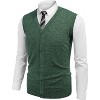 COOFANDY Men's Sweater Vest V Neck Casual Sleeveless Knitted Button Cardigan Vest - 3 of 4