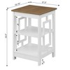 HomeStock Town Square End Table with Large Surface and Two Shelves, Symmetrical Open Side Design, MDF Accent Table for Modern Homes - 4 of 4