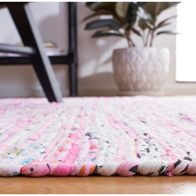 Hand-Woven Light Blue Cotton Rectangular Rug, 6' x 9'