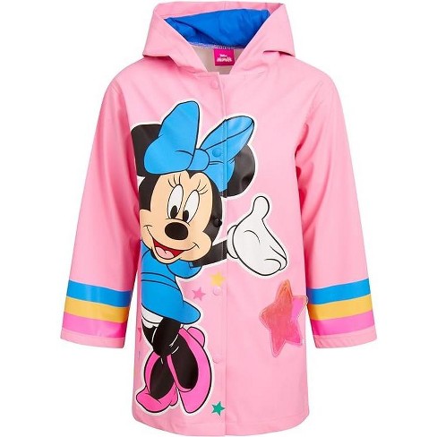 Disney Minnie Mouse Girls Rain Jacket Slicker Shell Raincoat Toddlers Ages 2 5 Target