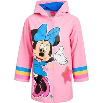 Disney Minnie Mouse Girls' Rain Jacket - Slicker Shell Raincoat: Toddlers Ages 2-5