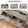 6 Drawers Dresser for Bedroom,Chest of Drawers with Wide Metal Handle,Farmhouse Modern Wooden Dresser - 4 of 4