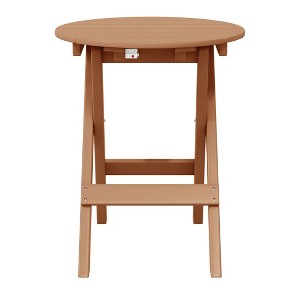 WestinTrends Malibu HDPE Outdoor 24.5 Inch Round Portable Folding Patio Dining Table - 1 of 4