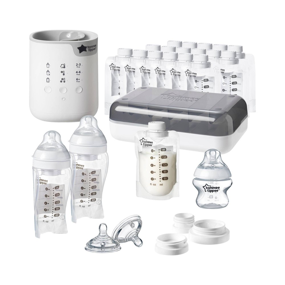 Tommee Tippee Pump And Go Complete Breast Milk Feeding Starter Set