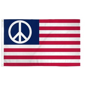 Maison 3'x5 Ft USA Peace Sign Symbol Poly Flag Perfect For Outdoor & Indoor Use - 1 of 4