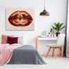 Stupell Industries Vibrant Red Sparkle Lips Fashion Designer Logo Canvas Wall Art - 2 of 4