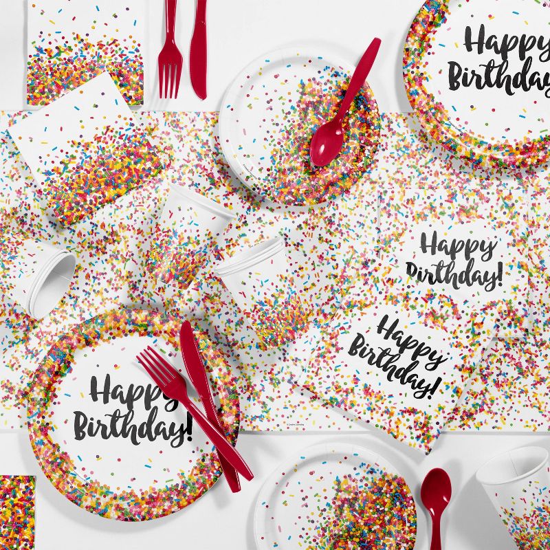 3ct Confetti Sprinkles Plastic Tablecloths, 3 of 4