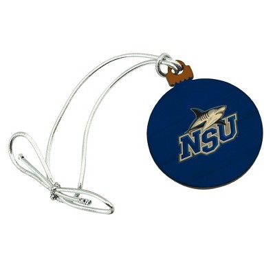Nova Southeastern University Primary Logo Mini Small Tiny Wood Christmas Tree Holiday Ornament