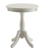 Okak 18"W Round Coffee Table with Turned Pedestal Base Cottage Style Pedestal Table w/4 Legs for Small Spaces - 3 of 4