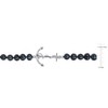 EVERLY JEWELRY |7-7.5mm Black Cultured Freshwater Pearl Men's Necklace with Sterling Silver Anchor Charm and Lobster Clasp - 19+2 in. - 2 of 4