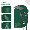 Cobbe 12 Inch All Metal 3-Way Rain Shower Head, High Pressure Dual Shower Heads with Handheld Spray Combo, 9 Spray Filtered Shower Head, Black - 4 of 4