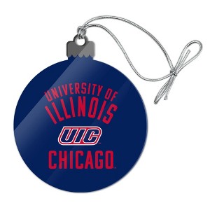 UIC Flames Acrylic Christmas Tree Holiday Ornament - 1 of 4