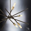 Urban Ambiance Luxury Modern Industrial Chandelier,  10-1/2"H x 22-5/8"W,  Olde Bronze Finish, UHP2072 - 4 of 4