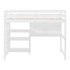 Twin Size Wooden Loft Bed with Shelves, Desk and Writing Board - 4 of 4