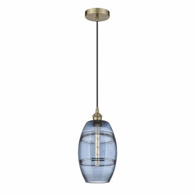 Vaz - 1 Light Cord Hung Mini Pendant In Industrial Style-9.88 Inches Tall and 8 Inches Wide