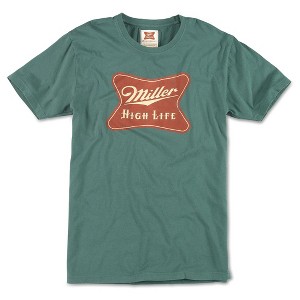 Mens Miller High Life Retro Style Logo Brass Tacks T-Shirt - 1 of 2