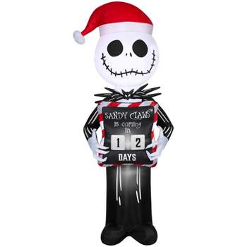 Gemmy Christmas Inflatable Jack Skellington with Countdown, 8 ft Tall, Multi