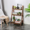 Yaheetech 3 Tier Folding Wooden Flower Pot Stand Display Stand Shelf for Indoor/Outdoor - image 2 of 4