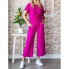 Women's Textured Palazzo Pants - First Love - 4 of 4