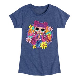 Girls' - LOL Surprise! - Skater Chick w/ Flowers Fitted Short Sleeve Graphic T-Shirt - 1 of 4