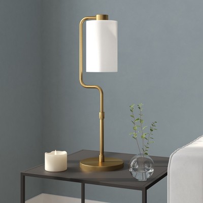 Hudson and Canal 24" Tall Table Lamp with Fabric Shade