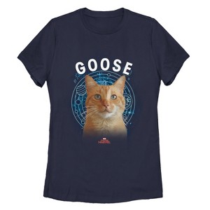 Women's Marvel Captain Marvel Planet Goose Cat T-Shirt - 1 of 4