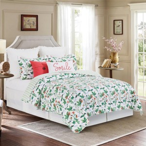 C&F Home Clover Bug Spring Floral Cotton Quilt Set  - Reversible and Machine Washable - 1 of 4