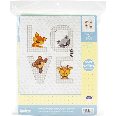 Tobin Baby Bears Quilt Stamped Cross Stitch Kit 34X43