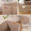 Aoibox 75L Large Woven Blanket Storage Basket with Handles Cotton Rope Organizer for Living Room Nursery Brown - 4 of 4