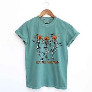 Simply Sage Market Women's Let's Get Halloweird Short Sleeve Garment Dyed Tee - 1 of 4