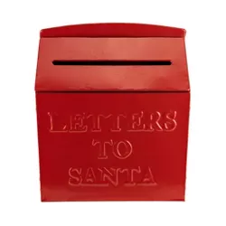 Northlight 11.75" Letters to Santa Red Mail Box Christmas Wall Hanging