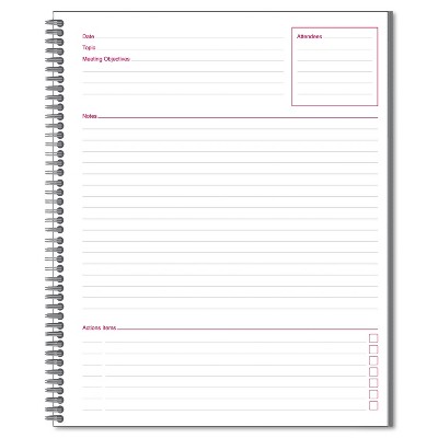 Cambridge 1-Subject Professional Notebooks 8.88" x 11" Wide Ruled 80 Sheets Black (06132)