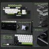 AULA F99 Pro 95% Mechanical Keyboard, Tri-Mode BT5.0 2.4G, Hot Swappable, RGB, Knob, Black/White/Green - 2 of 4
