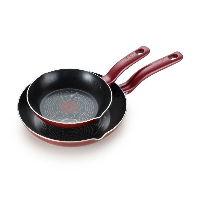 T-fal 2pc Frying Pan Set, Simply Cook Nonstick Cookware Red, 1 of 8