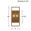 Possini Euro Design Possini Euro Jerry 16" High Aged Brass 2-Light Outdoor Wall Light - 4 of 4