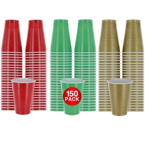 SparkSettings Disposable Plastic Cups 12oz, 50 Pack - 1 of 4