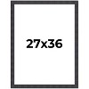 PosterPalooza | Distressed Brown Picture Frame - UV Acrylic, Foam Board Backing, Hanging Hardware - 2 of 4