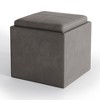 NicBex Modern Small Footstool Storage Ottoman with Storage & Flip Tray Top,Upholstered Makeup Ottoman for Living Room,Bedroom,Entryway - 2 of 4