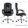 Yaheetech High Back PU Leather Office Chair with Padded Armrest, Black - 3 of 4